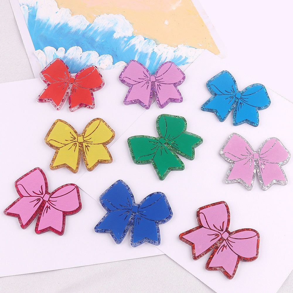 Wholesale 10pcs/pack Pretty Bows Acrylics for Badge Reel